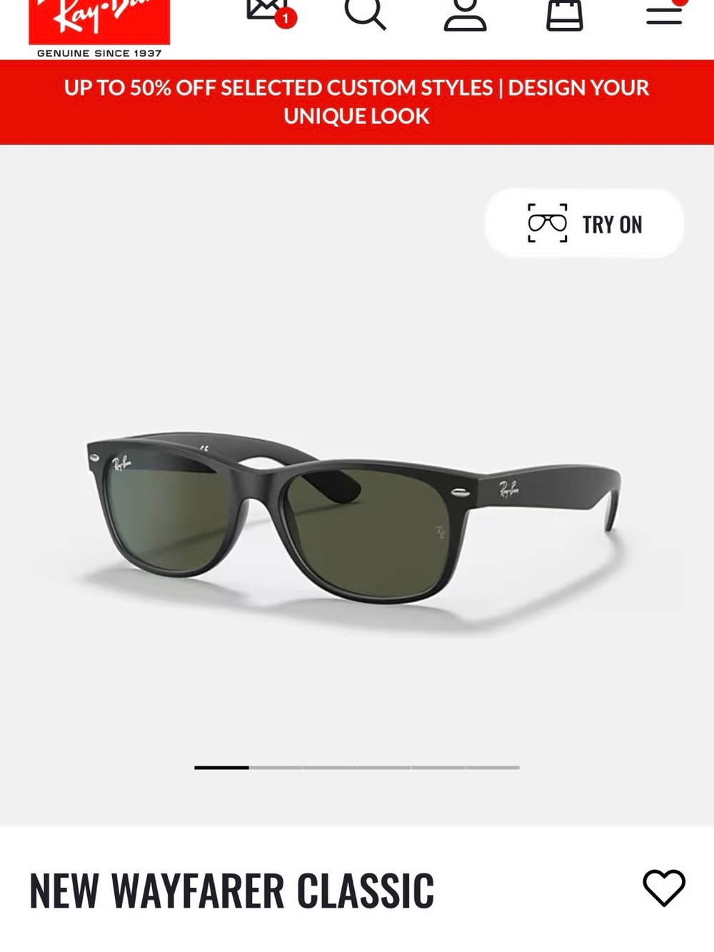 Ray-Ban Wayfarer Sunglasses - Black Frame with Green Lenses